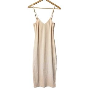 Lulus Cream Ribbed Midi Dress XL NWT